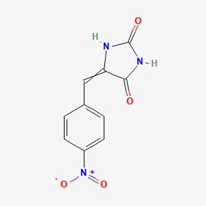 molecular formula C10H7N3O4 B8320480 4-Nitro-benzylidene-hydantoin 