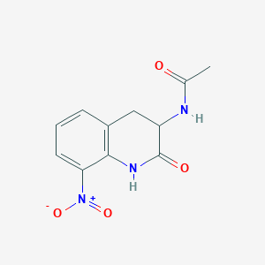 molecular formula C11H11N3O4 B8320671 N-(8-nitro-2-oxo-1,2,3,4-tetrahydroquinolin-3-yl)acetamide 
