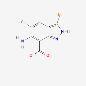 6-amino-3-bromo-5-chloro-1H-indazole-7-carboxylic acid methyl ester
