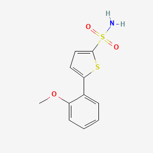 molecular formula C11H11NO3S2 B8320731 5-(2-Methoxyphenyl)thiophene-2-sulfonamide 
