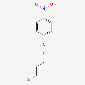1-(5-Bromopent-1-yn-1-yl)-4-nitrobenzene