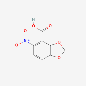 molecular formula C8H5NO6 B8320797 2,3-Methylenedioxy 6-nitrobenzoic acid 