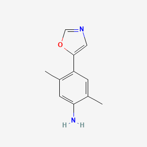 molecular formula C11H12N2O B8320802 2,5-Dimethyl-4-(oxazol-5-yl)aniline 