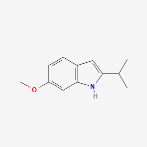 molecular formula C12H15NO B8320822 2-Isopropyl-6-methoxy-1H-indole 