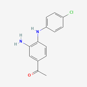 molecular formula C14H13ClN2O B8320857 N-(4-chlorophenyl)-4-acetylbenzene-1,2-diamine 