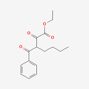 molecular formula C16H20O4 B8320878 3-Benzoyl-2-oxo-heptanoic acid ethyl ester 