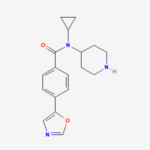 N-Cyclopropyl-4-oxazol-5-yl-N-piperidin-4-yl-benzamide