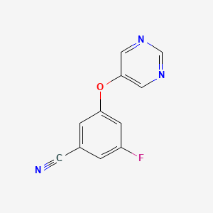 3-Fluoro-5-(pyrimidin-5-yloxy)benzonitrile