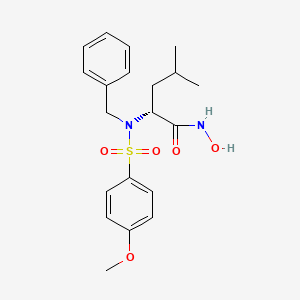 molecular formula C20H26N2O5S B8321331 (R)-2-[Benzyl[(4-methoxyphenyl)sulfonyl]amino]-4-methylpentanehydroximic acid 