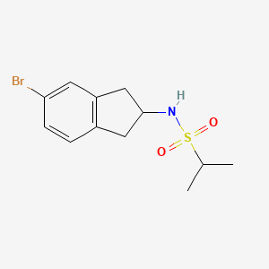 molecular formula C12H16BrNO2S B8321395 N-(5-bromo-2,3-dihydro-1H-inden-2-yl)-2-propanesulfonamide 