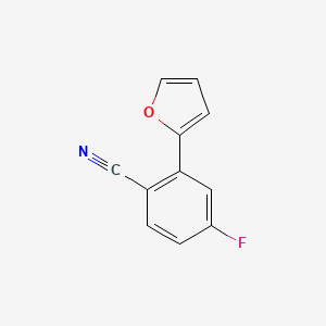 molecular formula C11H6FNO B8321411 4-Fluoro-2-(furan-2-yl)benzonitrile 