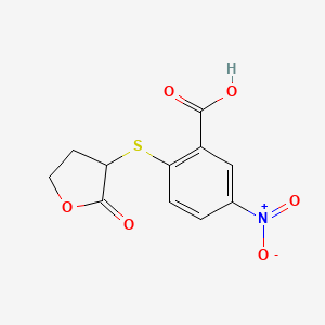 5-Nitro-2-(2-oxooxolan-3-yl)sulfanylbenzoic acid