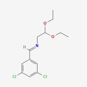 molecular formula C13H17Cl2NO2 B8321501 (Z)-1-(3,5-Dichlorophenyl)-N-(2,2-diethoxyethyl)methanimine 