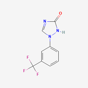 molecular formula C9H6F3N3O B8321534 3-hydroxy-1-(3-trifluoromethylphenyl)-1,2,4-1H-triazole 