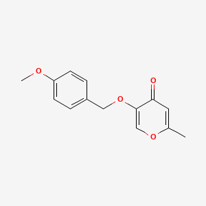 molecular formula C14H14O4 B8321571 5-p-Methoxybenzyloxy-2-methyl-4-pyrone 