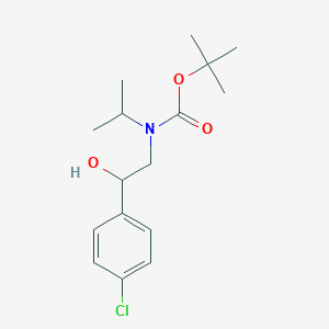 molecular formula C16H24ClNO3 B8321581 Tert-butyl 2-(4-chlorophenyl)-2-hydroxyethyl(isopropyl)carbamate 