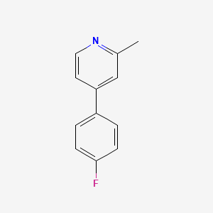 molecular formula C12H10FN B8321590 4-(4-Fluorophenyl)-2-methylpyridine 