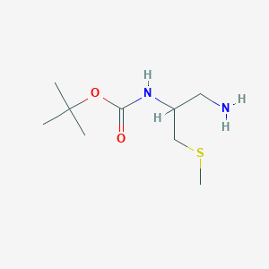 molecular formula C9H20N2O2S B8321861 tert-butyl N-[1-amino-3-(methylsulfanyl)propan-2-yl]carbamate 