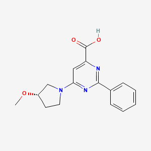 (S)-6-(3-Methoxypyrrolidin-1-yl)-2-phenylpyrimidine-4-carboxylic acid