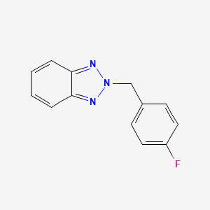 molecular formula C13H10FN3 B8321947 (4-fluorophenyl)methyl-2H-benzotriazole 