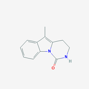 molecular formula C12H12N2O B8321953 3,4-dihydro-5-methylpyrimido[1,6-a]indol-1(2H)-one 