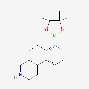 4-[2-Ethyl-3-(4,4,5,5-tetramethyl-1,3,2-dioxaborolan-2-yl)phenyl]piperidine