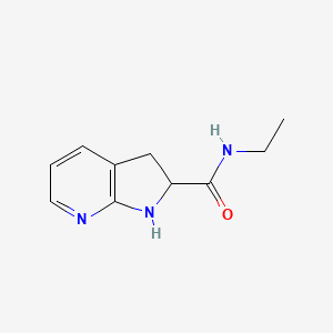 molecular formula C10H13N3O B8321972 2,3-dihydro-1H-pyrrolo[2,3-b]pyridine-2-carboxylic acid ethylamide 