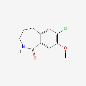 molecular formula C11H12ClNO2 B8322003 7-chloro-8-methoxy-2,3,4,5-tetrahydro-1H-2-benzazepin-1-one 