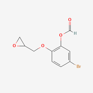 molecular formula C10H9BrO4 B8322022 5-Bromo-2-(oxiran-2-ylmethoxy)phenyl formate 
