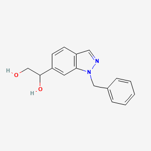 molecular formula C16H16N2O2 B8322035 1-(1-Benzyl-1H-indazol-6-yl)-ethane-1,2-diol 