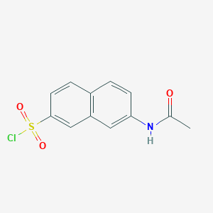molecular formula C12H10ClNO3S B8322054 N-[7-(chlorosulfonyl)-2-naphthyl]acetamide 