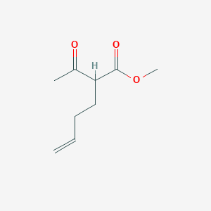 molecular formula C9H14O3 B8322090 Methyl 2-acetyl-5-hexenoate 