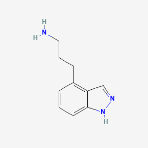 molecular formula C10H13N3 B8322106 3-(1H-Indazol-4-yl)-propylamine 