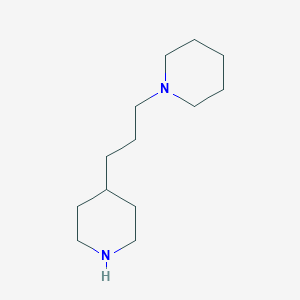 molecular formula C13H26N2 B8322119 4-[3-(1-Piperidinyl)propyl]piperidine 