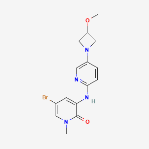 5-Bromo-3-(5-(3-methoxyazetidin-1-yl)pyridin-2-ylamino)-1-methylpyridin-2(1H)-one