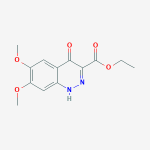 molecular formula C13H14N2O5 B8322197 Ethyl 6,7-dimethoxy-4-oxo-1,4-dihydrocinnoline-3-carboxylate 