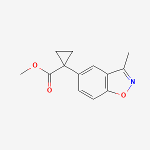 molecular formula C13H13NO3 B8322203 Methyl 1-(3-methylbenzo[d]isoxazol-5-yl)cyclopropanecarboxylate 