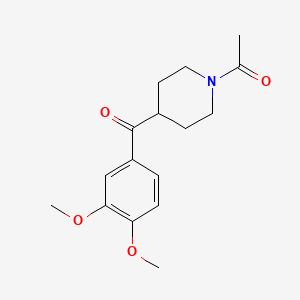 molecular formula C16H21NO4 B8322209 1-[4-(3,4-Dimethoxy-benzoyl)-piperidin-1-yl]-ethanone 