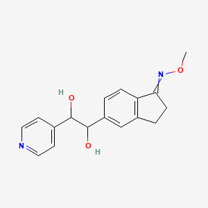 5-(1,2-Dihydroxy-2-pyridin-4-yl-ethyl)-indan-1-one-O-methyl-oxime