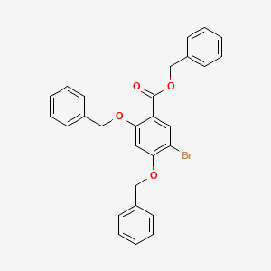 molecular formula C28H23BrO4 B8322244 Benzyl-2,4-bis-benzyloxy-5-bromobenzoate 