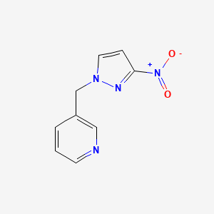 molecular formula C9H8N4O2 B8322390 3-(3-Nitro-pyrazol-1-ylmethyl)-pyridine 