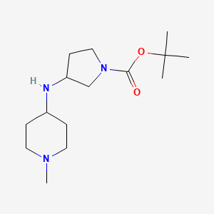 molecular formula C15H29N3O2 B8322512 Tert-butyl 3-[(1-methylpiperidin-4-yl)amino]pyrrolidine-1-carboxylate 