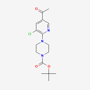 molecular formula C16H22ClN3O3 B8322571 Tert-butyl 4-(5-acetyl-3-chloropyridin-2-yl)piperazine-1-carboxylate 