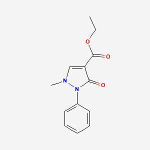 molecular formula C13H14N2O3 B8322628 ethyl 2,3-dihydro-1-methyl-3-oxo-2-phenyl-1H-pyrazole-4-carboxylate 