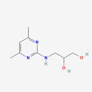 molecular formula C9H15N3O2 B8323002 3-[(4,6-dimethylpyrimidin-2-yl)amino]propane-1,2-diol 