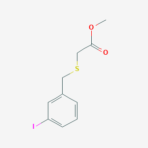 molecular formula C10H11IO2S B8323097 Methyl 2-(3-iodobenzylthio)acetate 