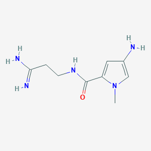 molecular formula C9H15N5O B083231 N-(3-Amino-3-iminopropyl)-4-amino-1-methyl-1H-pyrrole-2-carboxamide CAS No. 14559-42-3