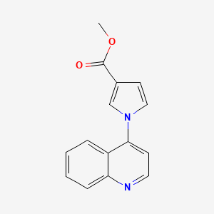 molecular formula C15H12N2O2 B8323171 Methyl 1-(quinolin-4-yl)-1H-pyrrole-3-carboxylate CAS No. 649726-98-7