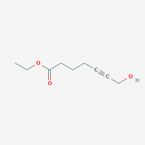 molecular formula C9H14O3 B8323193 Ethyl 7-hydroxy-5-heptynoate 