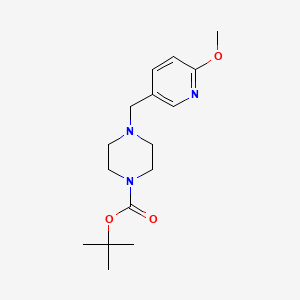 molecular formula C16H25N3O3 B8323385 tert-Butyl 4-((6-methoxypyridin-3-yl)methyl)piperazine-1-carboxylate 